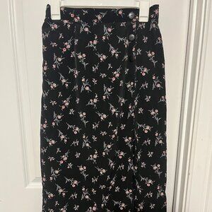 Vintage 90s Midi Floral Skirt